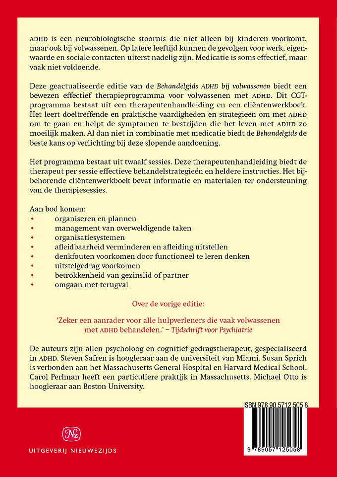 Behandelgids ADHD bij volwassenen