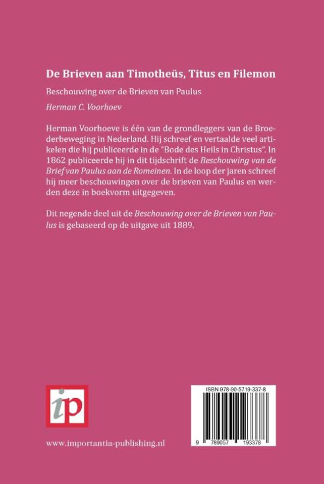 De brieven aan Timotheüs, Titus en Filemon