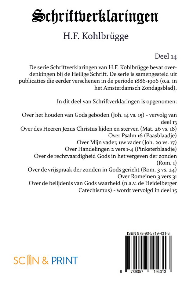 Schriftverklaringen 14
