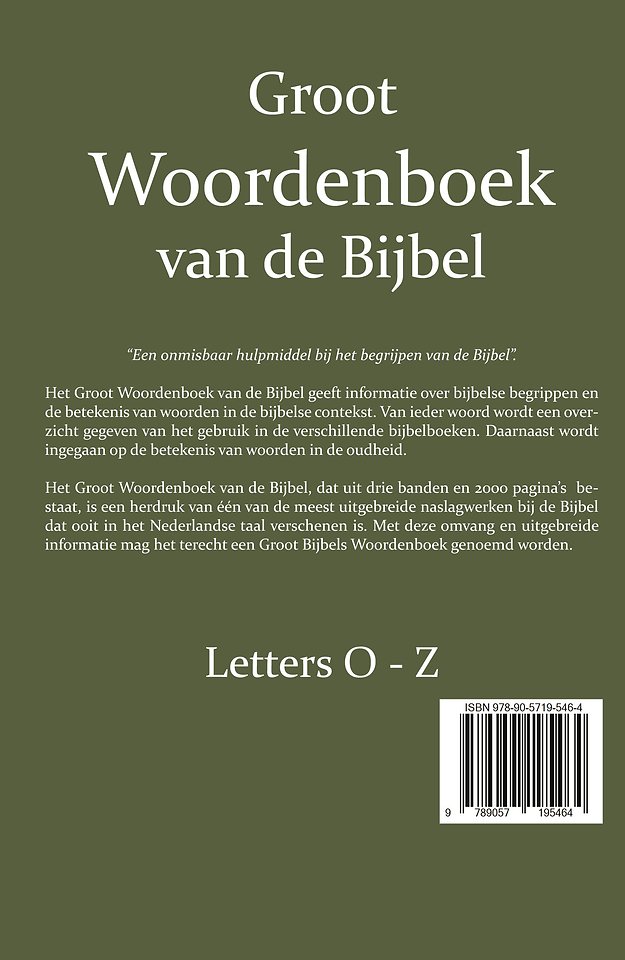 Groot Woordenboek van de Bijbel O-Z
