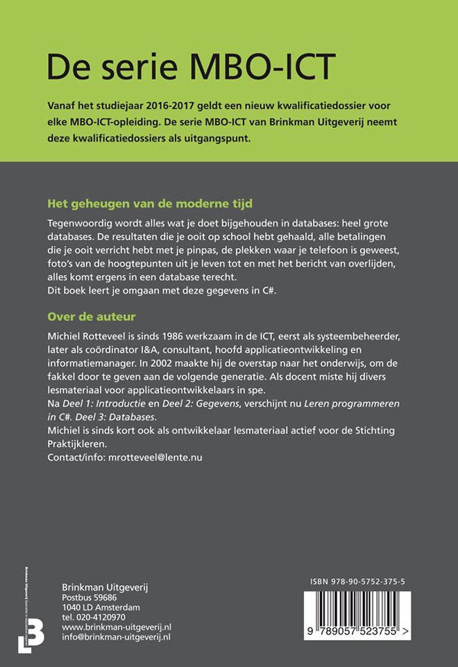 Leren programmeren in C# - Deel 3, Databases