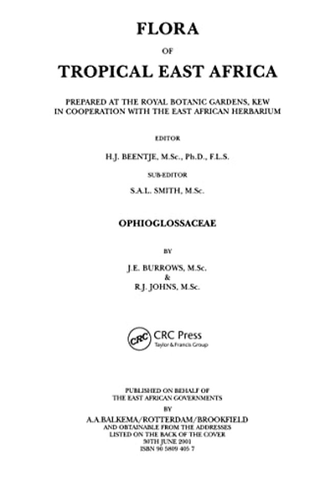 Flora of Tropical East Africa - Ophioglossaceae (2001)