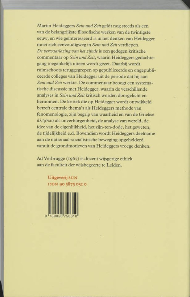 De verwaarlozing van het zijnde