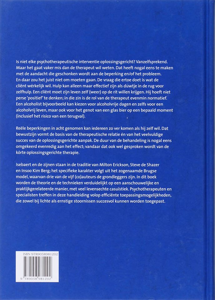 Praktijkboek oplossingsgerichte cognitieve therapie