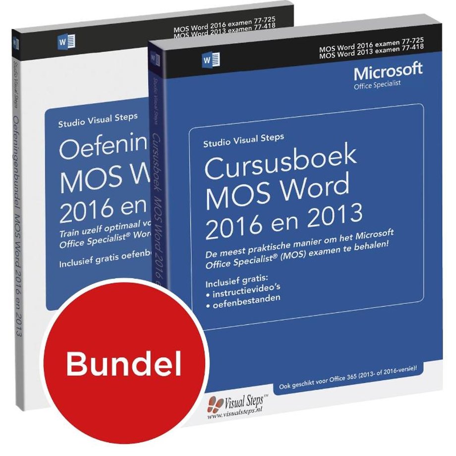 Cursusboek MOS Word 2016 en 2013 + oefeningenbundel
