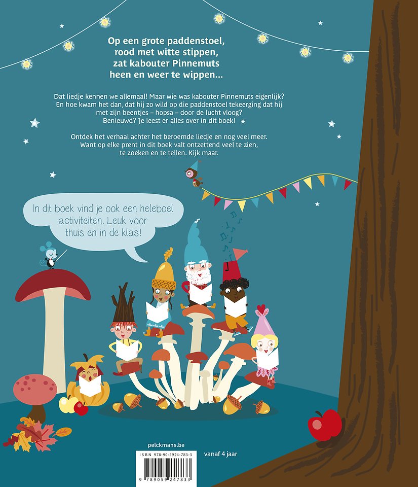 Op een grote paddenstoel