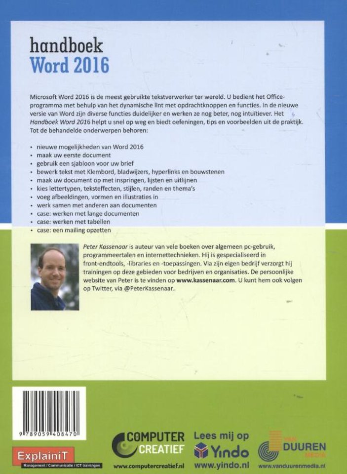 Handboek Word 2016