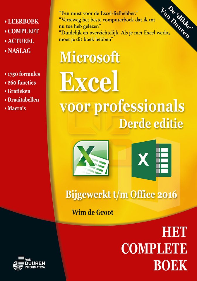 Het Complete Boek: Excel voor professionals 3e editie Het Complete Boek: Excel voor professionals 3e editie