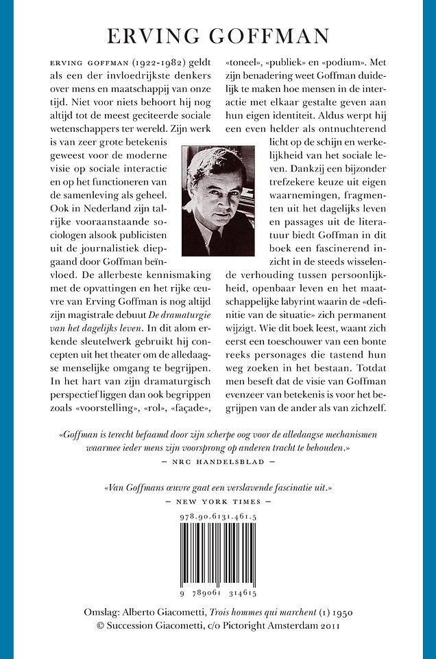 De dramaturgie van het dagelijks leven