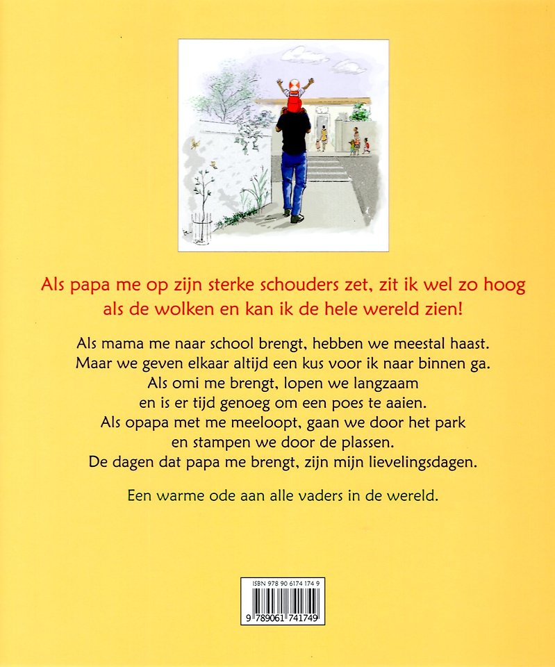 Hoog op papa's sterke schouders