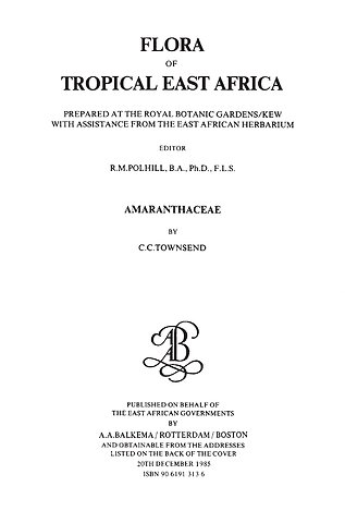 Flora of Tropical East Africa -Amaranthaceae (1985)