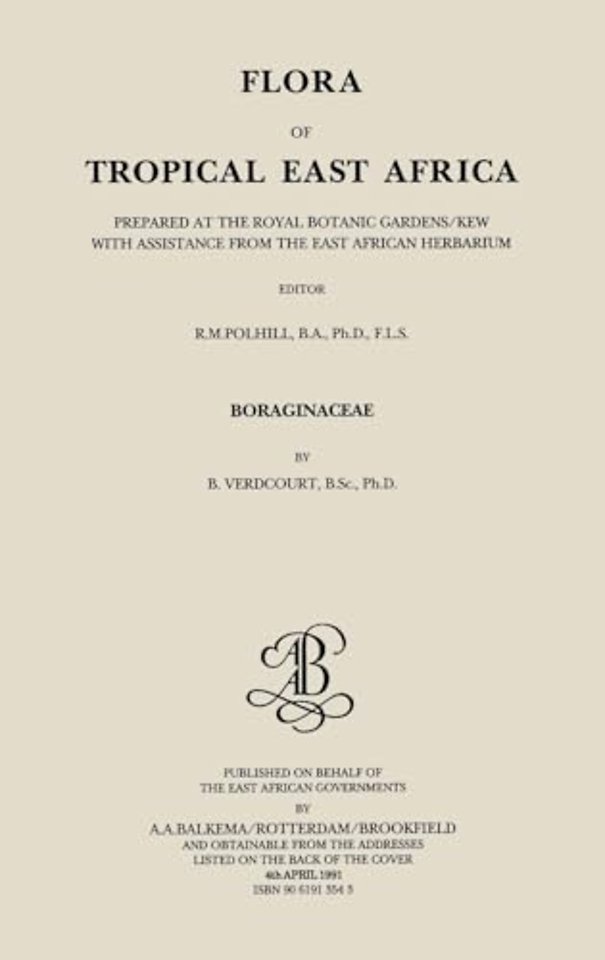 Flora of Tropical East Africa - Boraginaceae (1991)