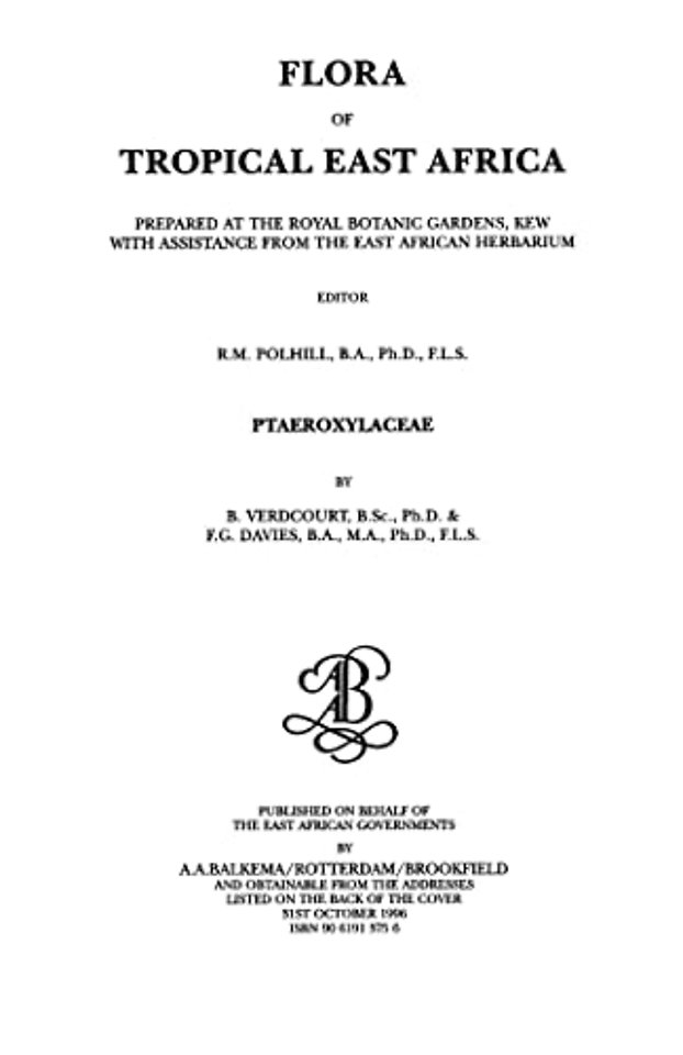 Flora of Tropical East Africa - Ptaeroxylaceae (1996)
