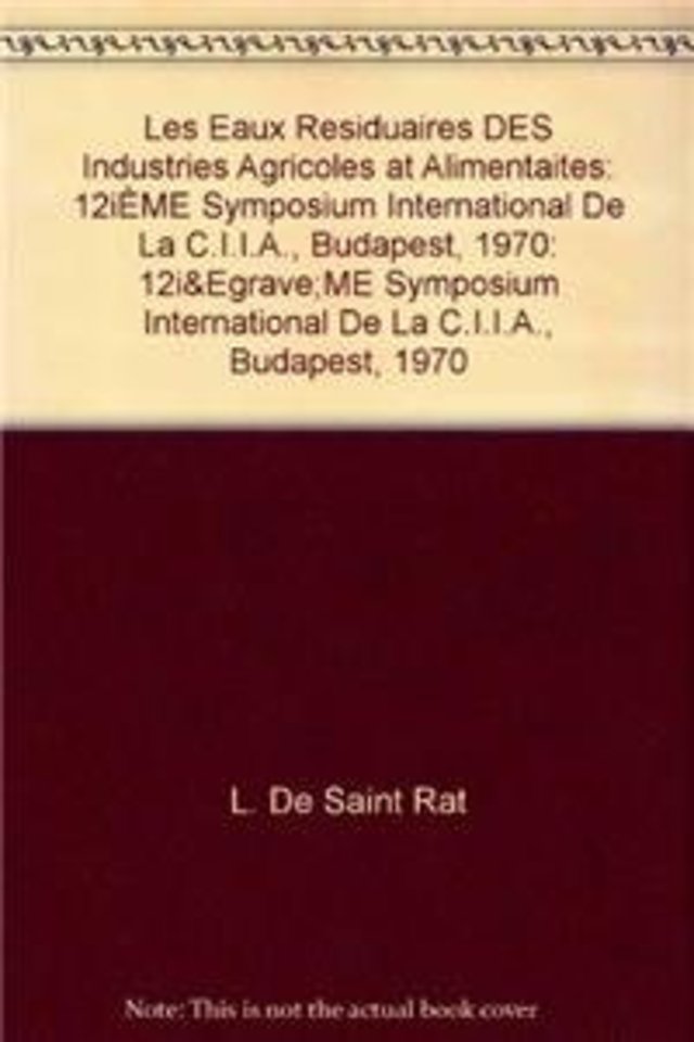 Les eaux résiduaires des industries agricoles et alimentaires