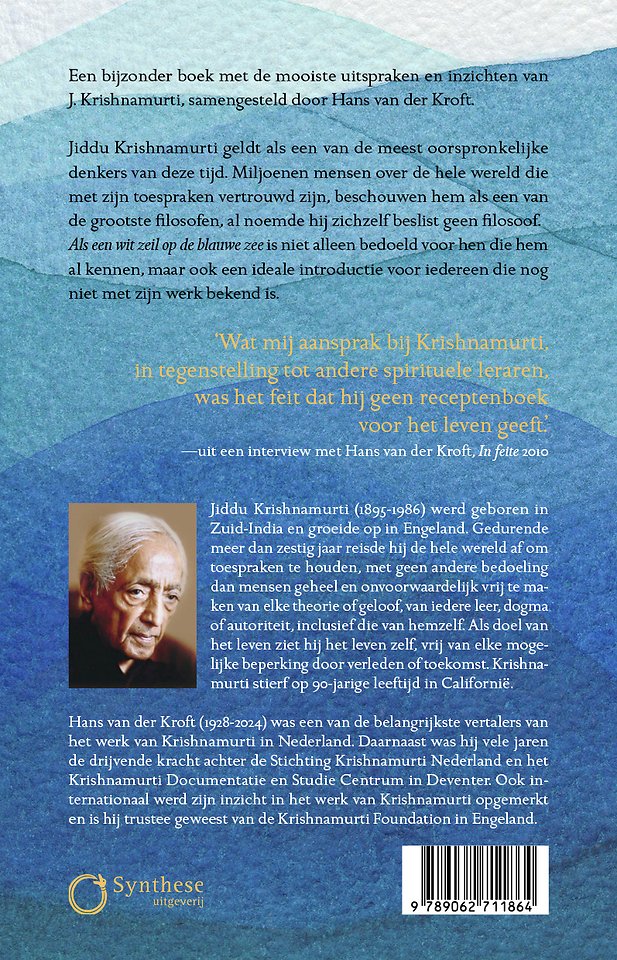 Als een wit zeil op de blauwe zee