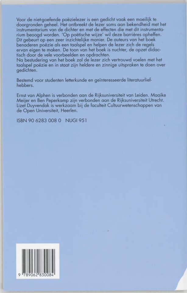 Op poetische wijze