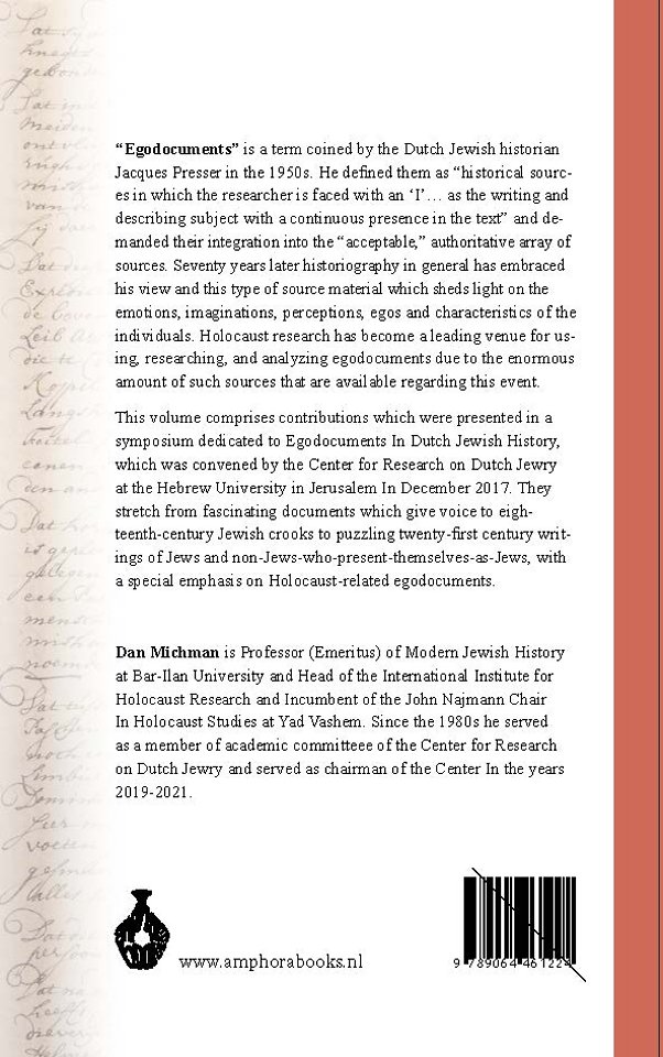 EGODOCUMENTS in Dutch Jewish History