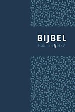Bijbel (HSV) met psalmen - blauw leer met zilversnee en duimgrepen