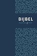 Bijbel (HSV) met psalmen - blauw leer met zilversnee en duimgrepen