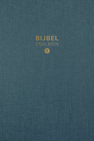 HSV Bijbel met Psalmen 10x15 linnen petrol