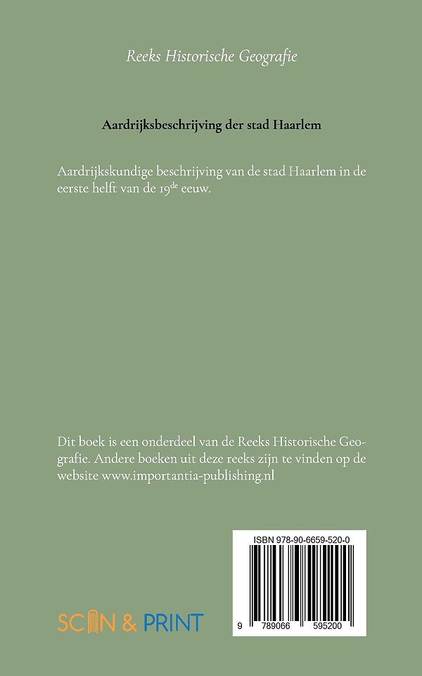 Aardrijksbeschrijving der stad Haarlem