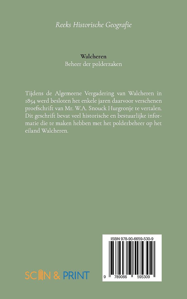 Beheer der polderzaken in het eiland Walcheren