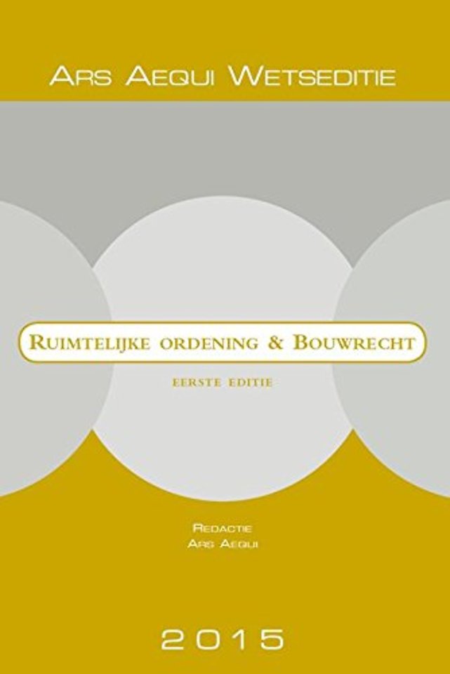 Ruimtelijke ordening & Bouwrecht 2015