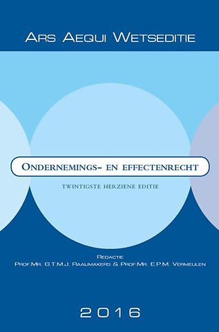 Ars Aequi Wetseditie Ondernemings- & effectenrecht 2016