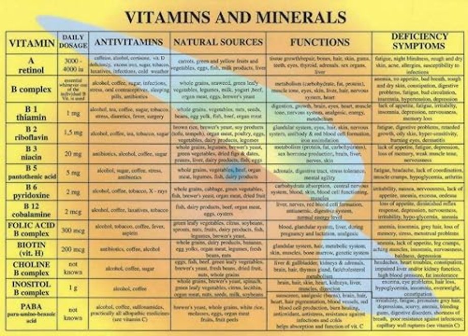 Vitamins & Minerals -- A4
