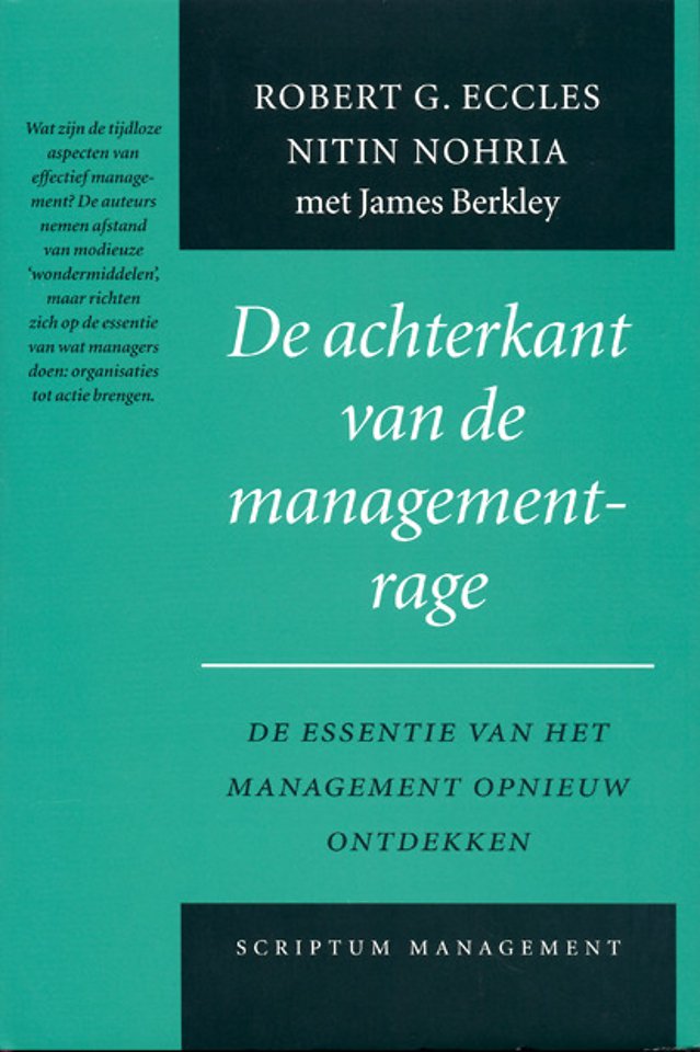 De achterkant van de managementrage De achterkant van de managementrage