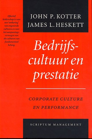 Bedrijfscultuur en prestatie