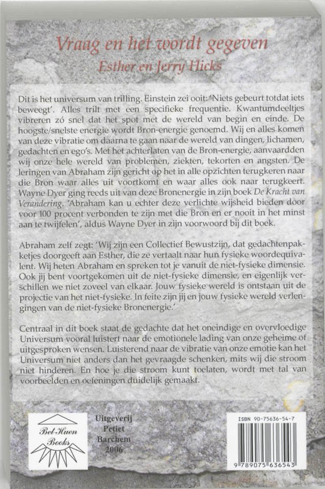 Vraag en het wordt gegeven