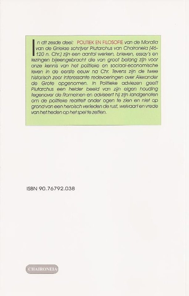 Moralia VI Politiek en Filosofie