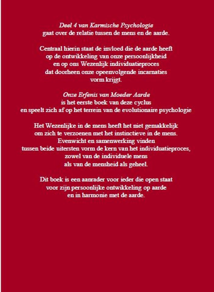 Karmische Psychologie 4: Aarde en Schaduw, Boek 1