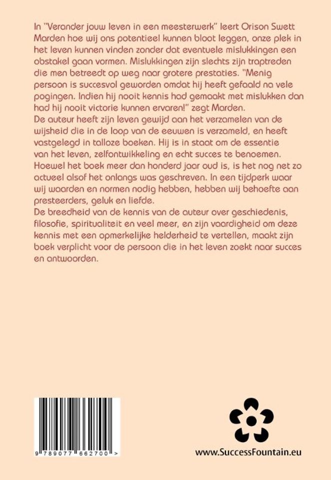 Verander jouw leven in een meesterwerk