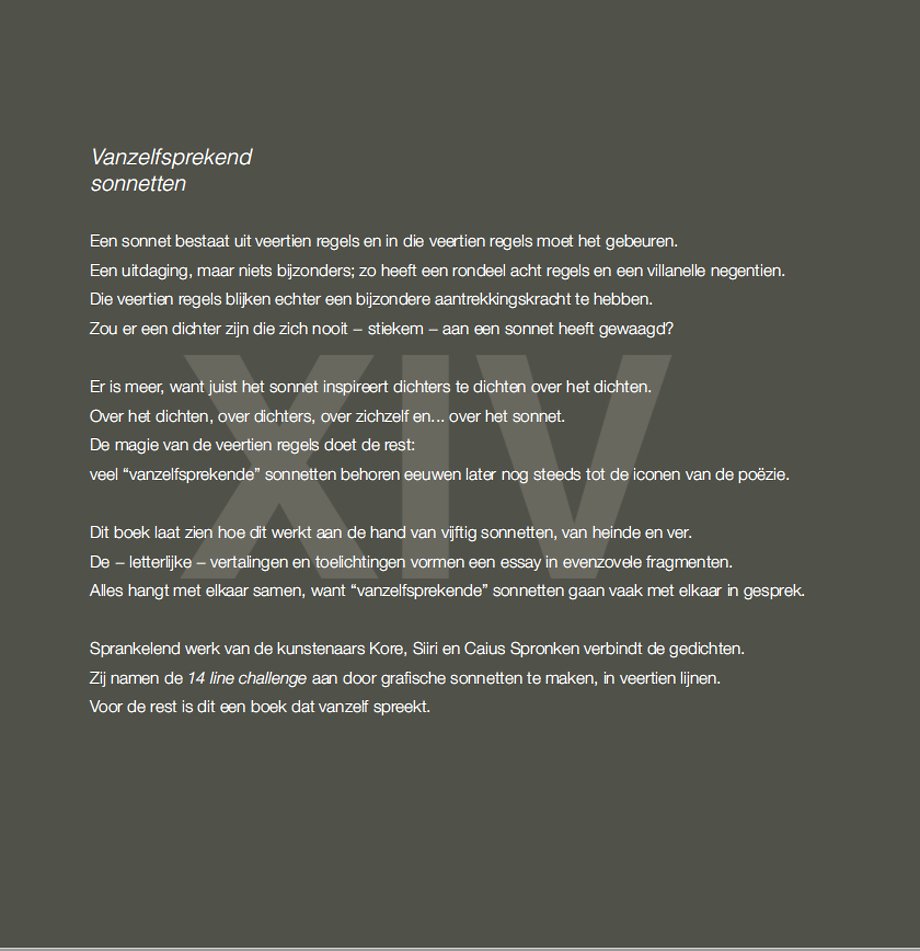 Vanzelfsprekend sonnetten