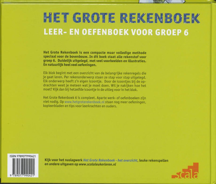 Het grote Rekenboek groep 6 Leer-en oefenboek