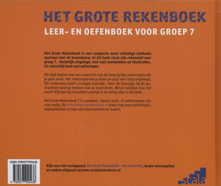 Het grote Rekenboek Groep 7 leer- en oefenboek