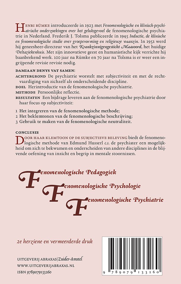 Onderweg naar een fenomenologische psychologie en pedagogiek 12 Fenomenologische Bibliotheek
