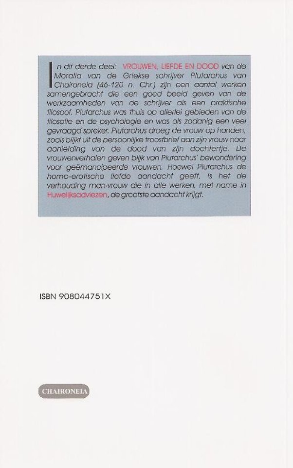 Moralia III Vrouwen, liefde en dood