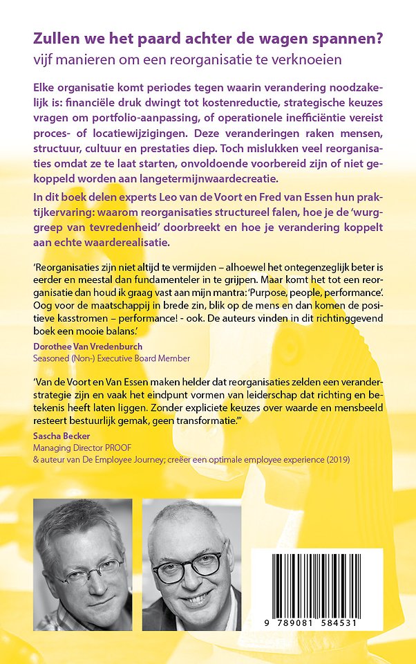 Zullen we het paard achter de wagen spannen