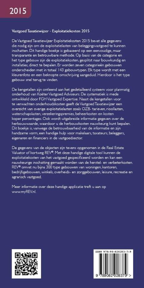 Vastgoed taxatiewijzer 2015 Exploitatiekosten