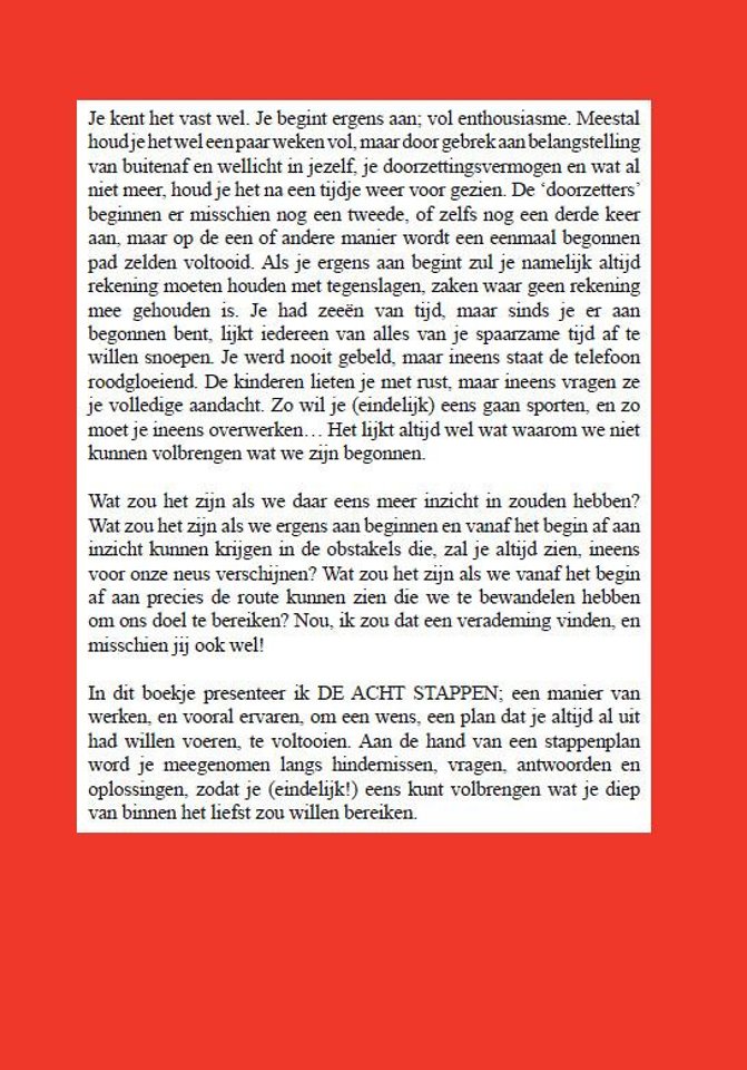 De acht stappen