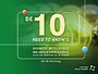 De 10 need-to-know's De 10 need-to-know's