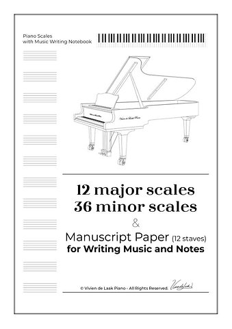 Piano Scales with Music Writing Notebook