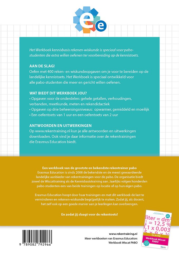 Werkboek kennisbasis rekenen-wiskunde PABO