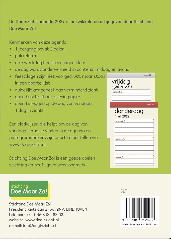 Daginzicht agenda 2027 : de agenda om niet te vergeten