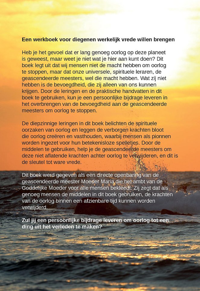 Help de Geascendeerde Meesters oorlog te stoppen