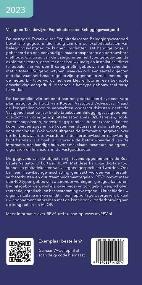 Vastgoed taxatiewijzer exploitatiekosten beleggingsvastgoed 2023