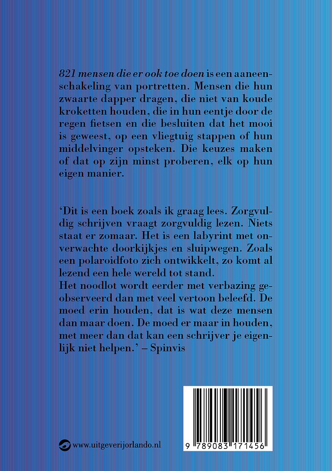 821 mensen die er ook toe doen